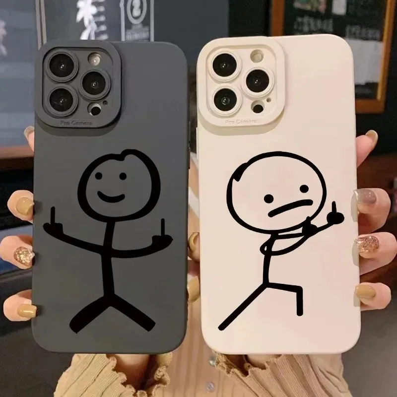 Phone Accessories Kiosk - Cute Cartoon Matchman Matte Silicone Phone