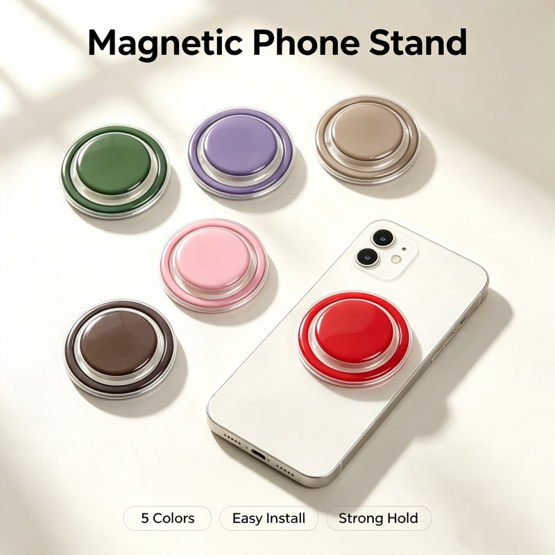 Phone Accessories And Gadgets - Magnetic Folding Phone Grip Holder Socket