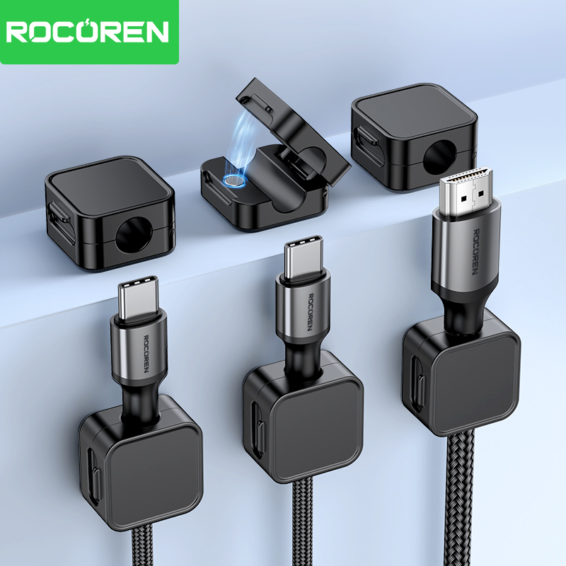 Cable Organizer Magnetic - Rocoren Magnetic Cable Clamp Smooth Adjustable