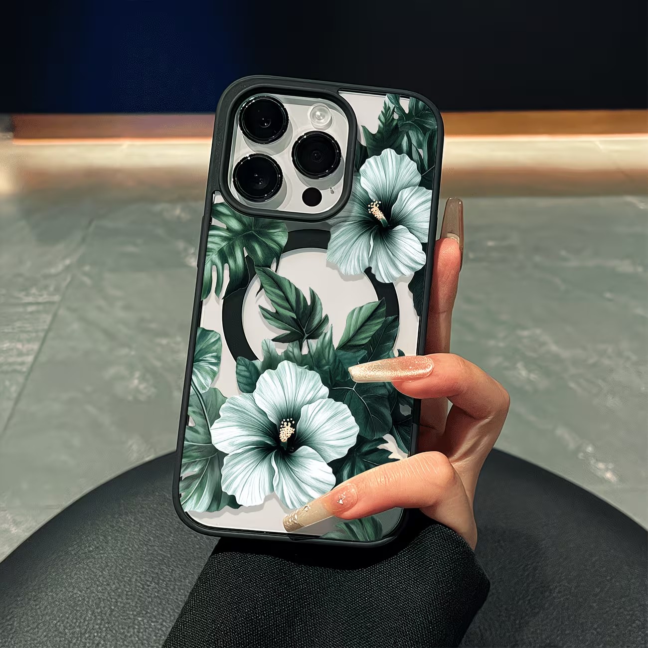 Phone Accessories Kiosk - Green Floral Print Phone Case For