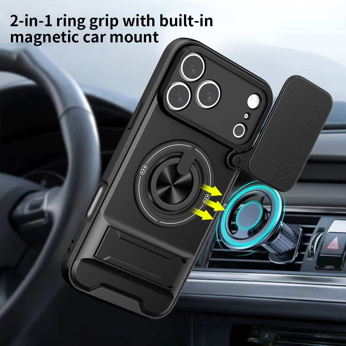 Magnetic Phone Case for IPhone - đánh giá và giá Phone Kickstand Ring
