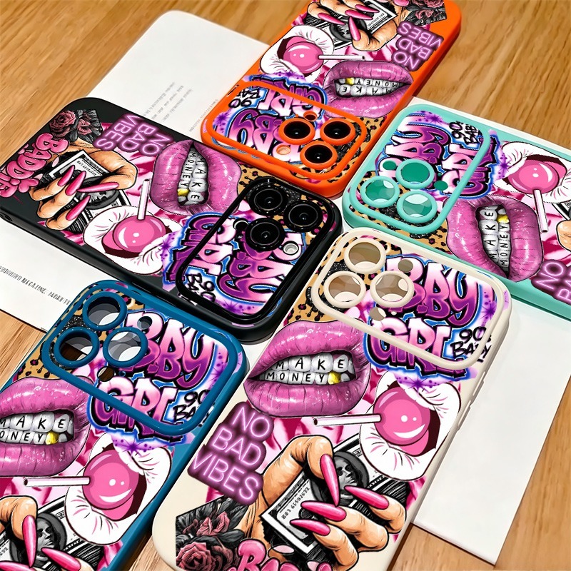 Hip Hop Pink Lips Baby Girl Gr - đánh giá và giá Phone Accessories Kiosk