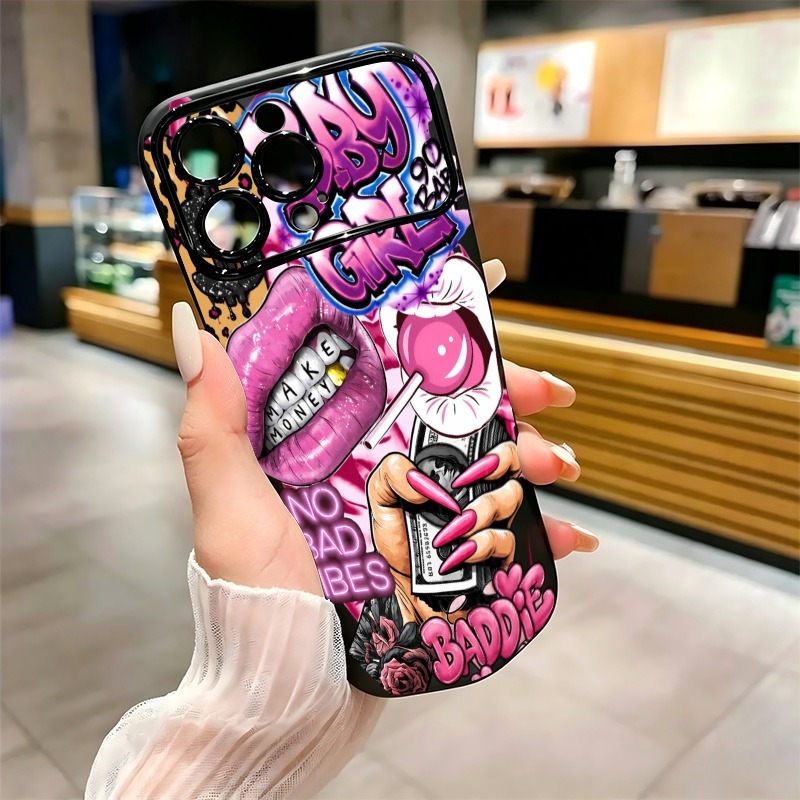 Hip Hop Pink Lips Baby Girl Gr - đánh giá và giá Phone Accessories Kiosk