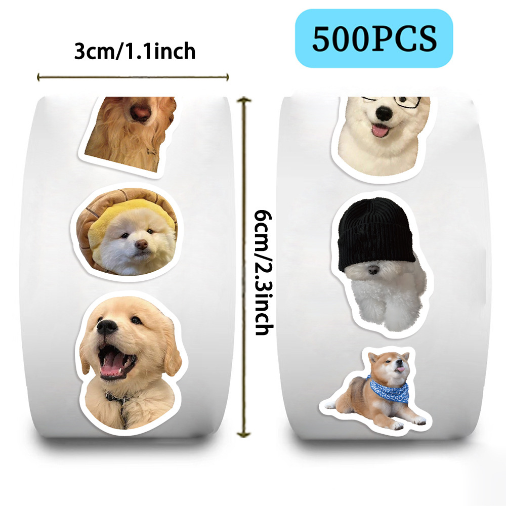 500pcs/roll Funny Cartoon Dog  - đánh giá và giá Phone Accessories For Kids