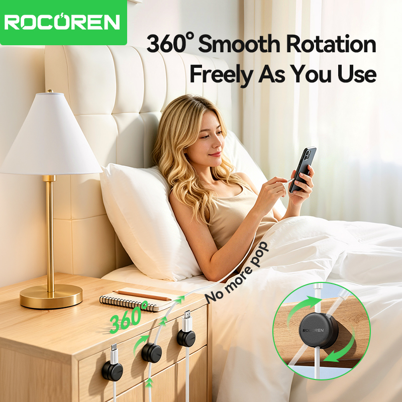Rocoren Rotating Base Magnetic - đánh giá và giá Cable Organizer Magnetic