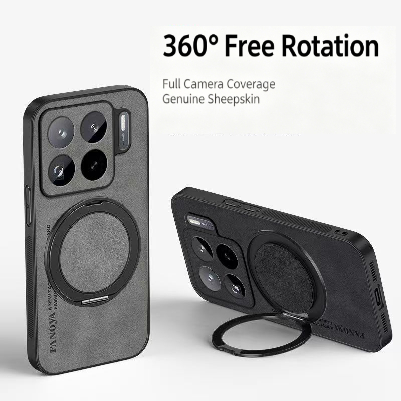 Sheepskin PU Leather Magnetic  - đánh giá và giá Phone Kickstand Ring
