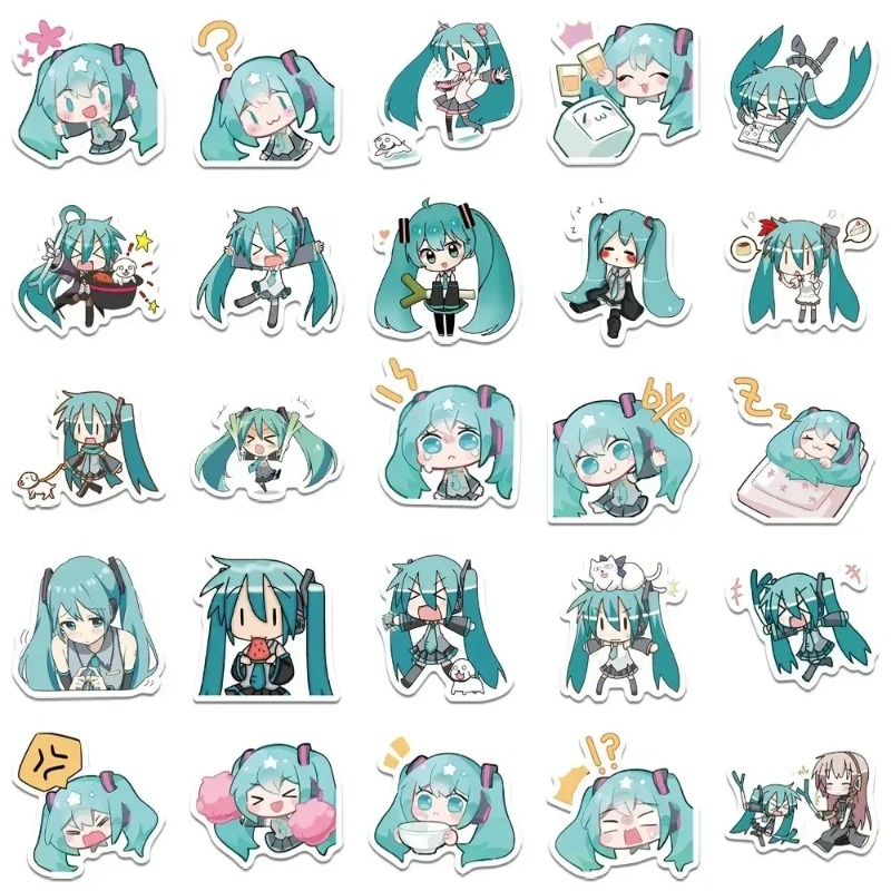 50pcs Hatsune Kawaii Miku Stic - đánh giá và giá Phone Accessories For Kids