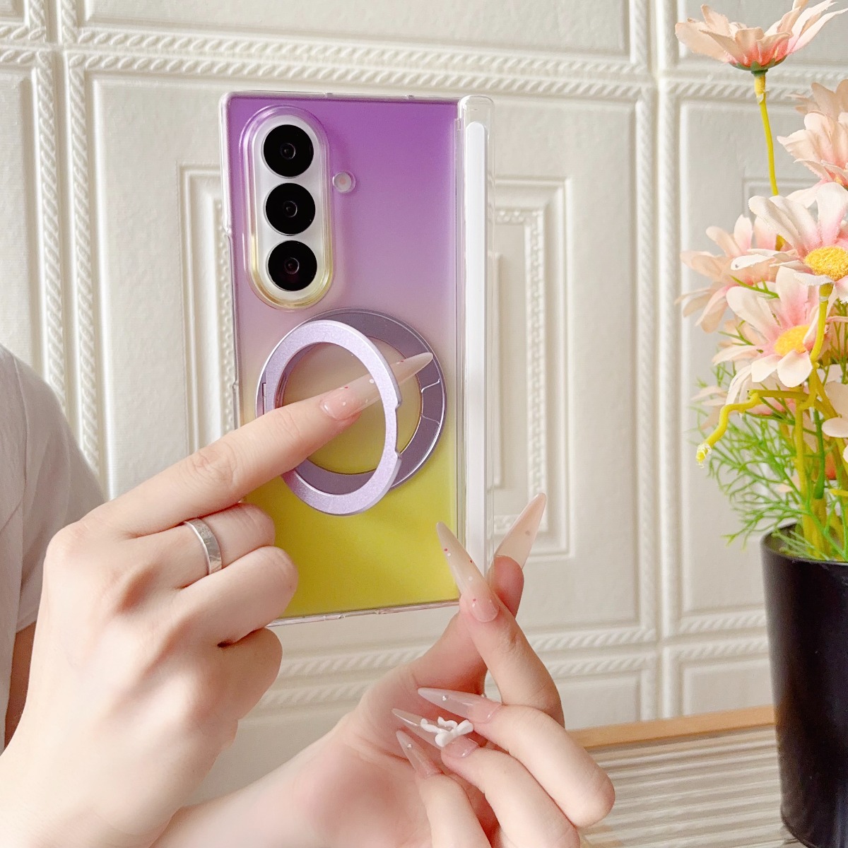 Gradient Transparent Rotate Ri - đánh giá và giá Phone Kickstand Ring
