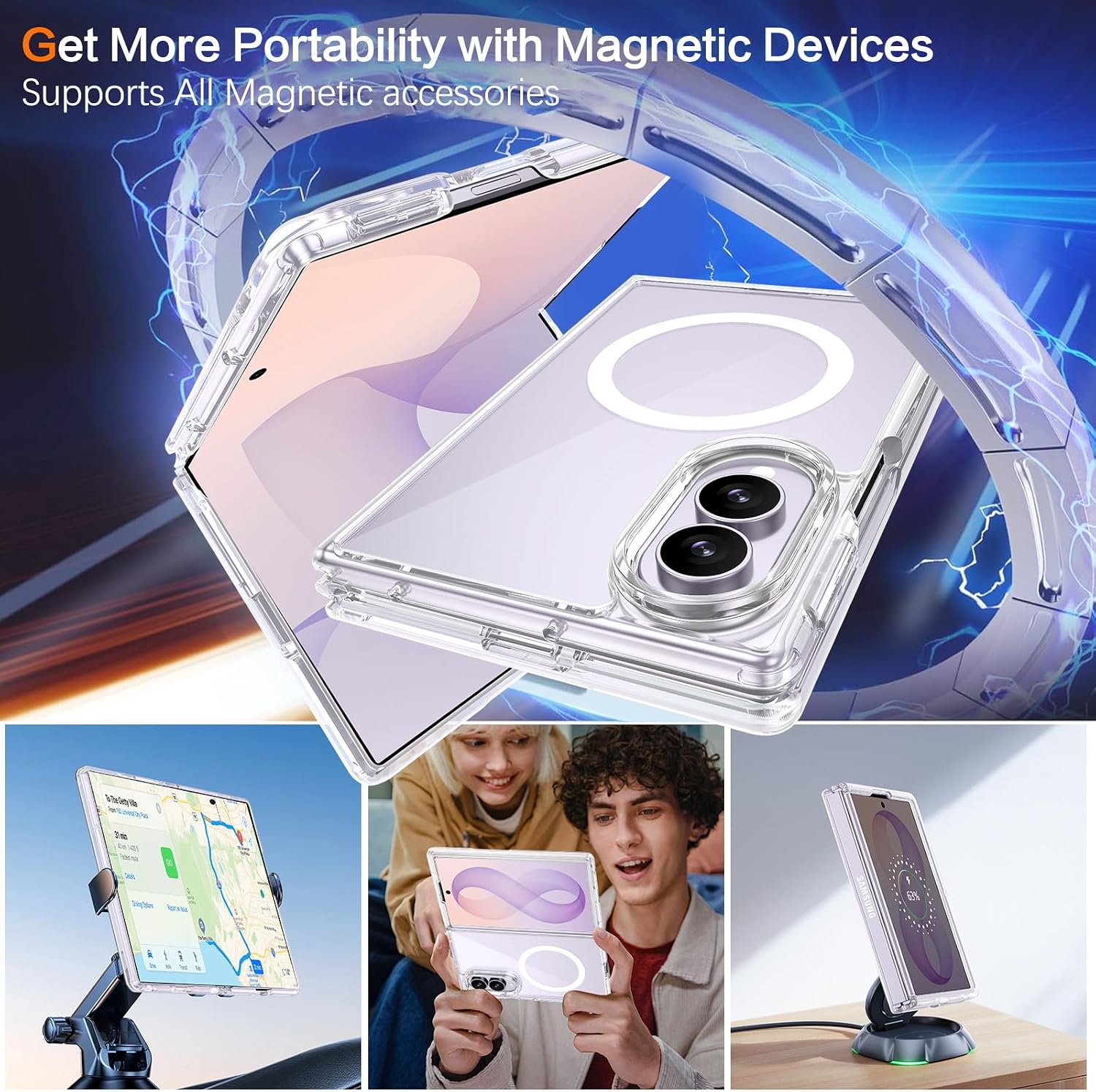 Clear Magnetic Shockproof Phon - đánh giá và giá Magsafe Wireless Charger