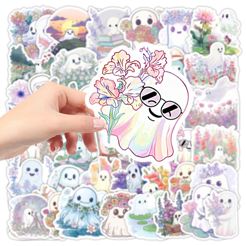 50PCS Cute White Ghost Graffit - đánh giá và giá Phone Accessories For Kids