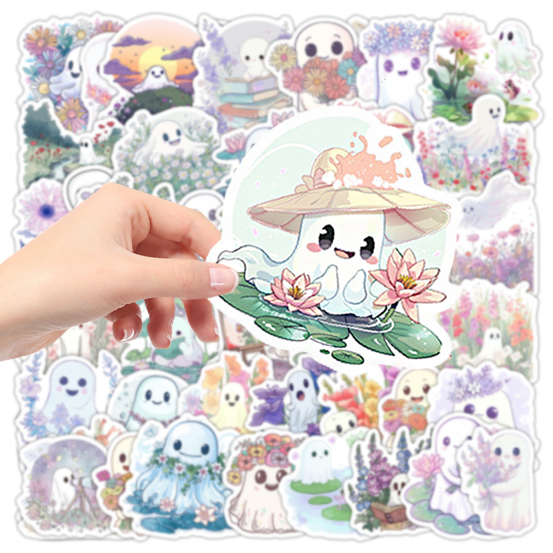 50PCS Cute White Ghost Graffit - đánh giá và giá Phone Accessories For Kids